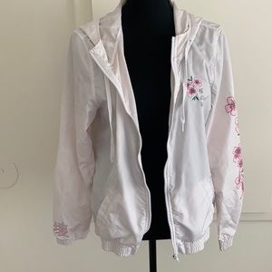 White windbreaker jacket•M